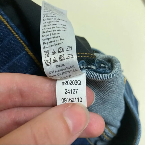SPANX Medium Wash Distressed Ankle Skinny Jeans M 20203Q - Picture 10 of 10